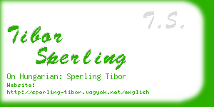 tibor sperling business card